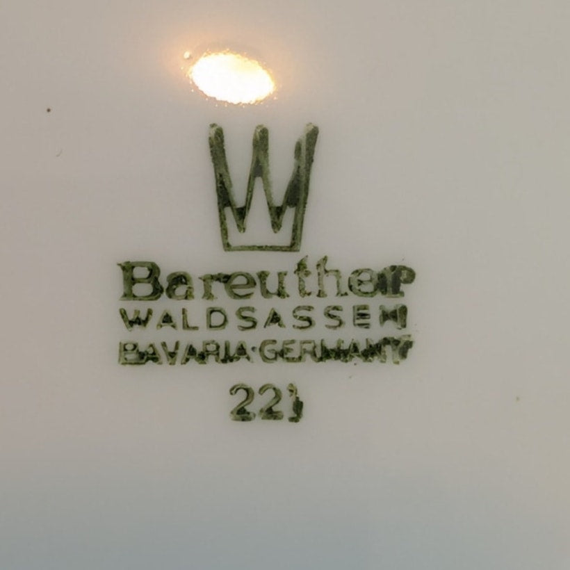 Vtg/Antique Signed Bareuther Waldsassem Bavaria Germany Hand Painted Rose Plate