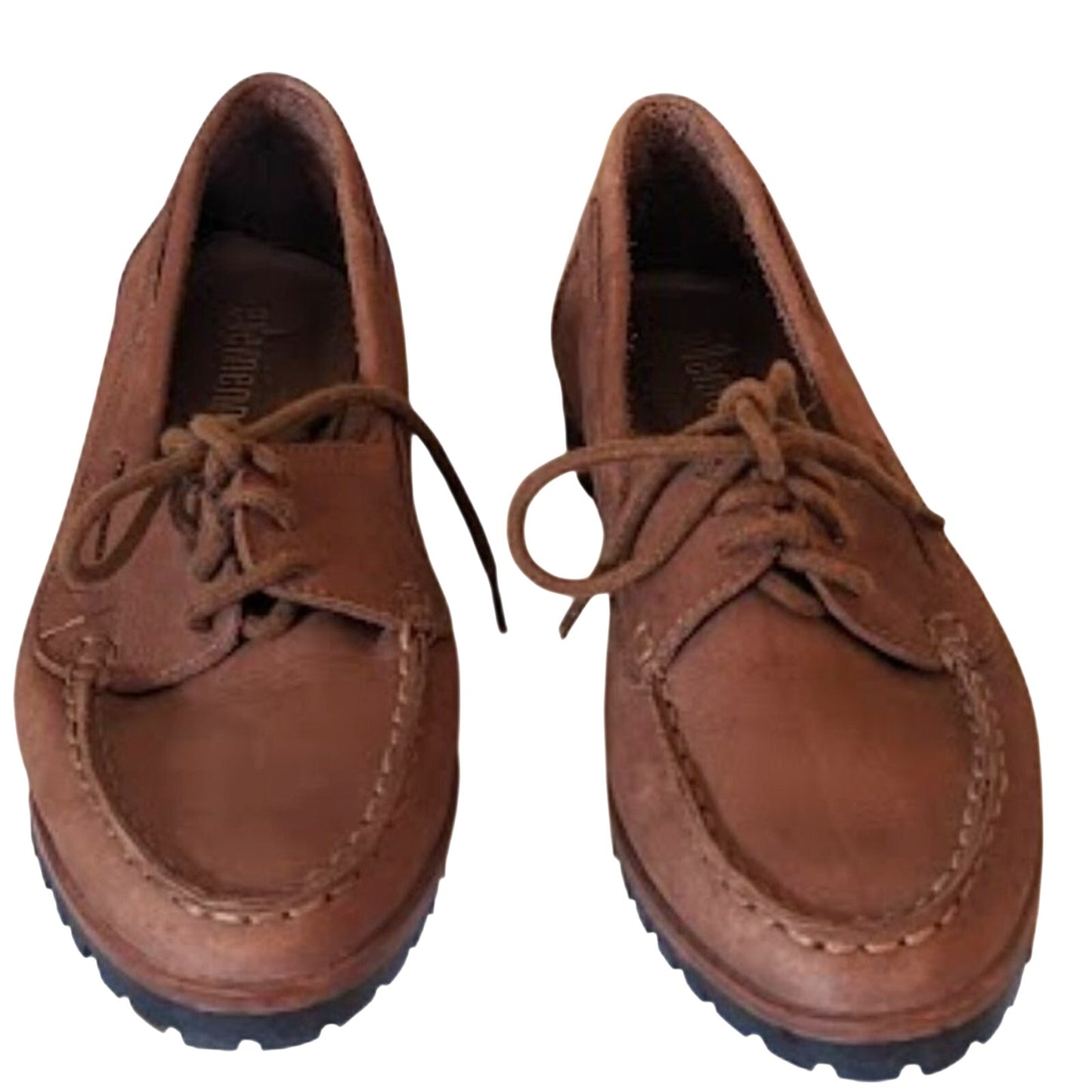 Ellemenno Women's Brown Leather Lace Up Loafer Size 9M
