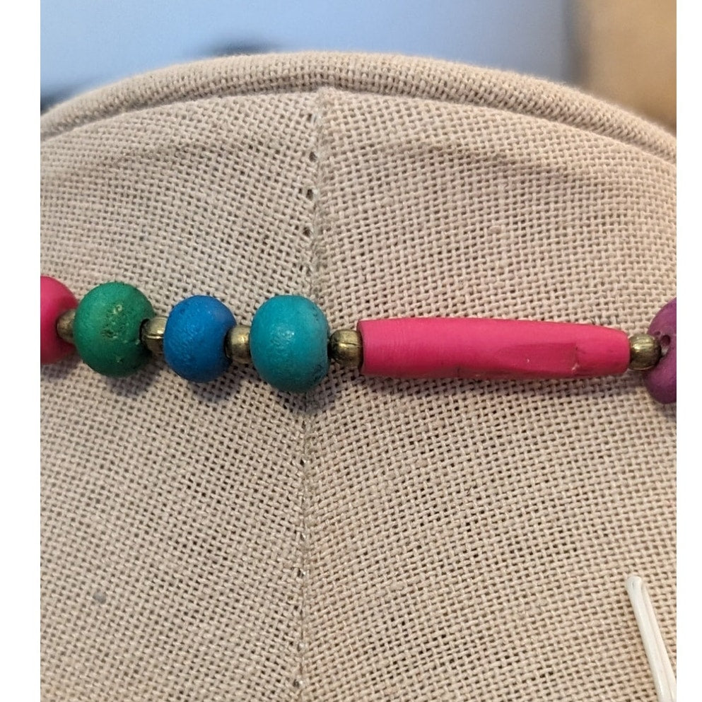 Multi-Color Round & Oblong Beaded 34" Necklace