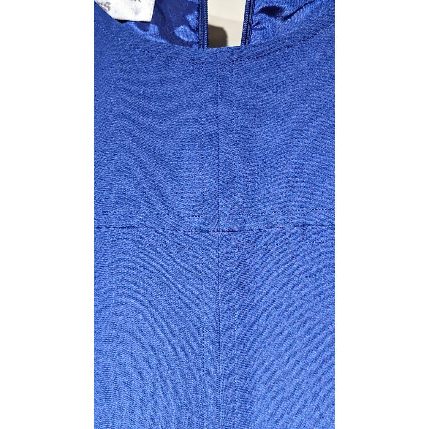 Jones New York Periwinkle Short Sleeve Button Detail Up Side A-Line Dress Sz 16