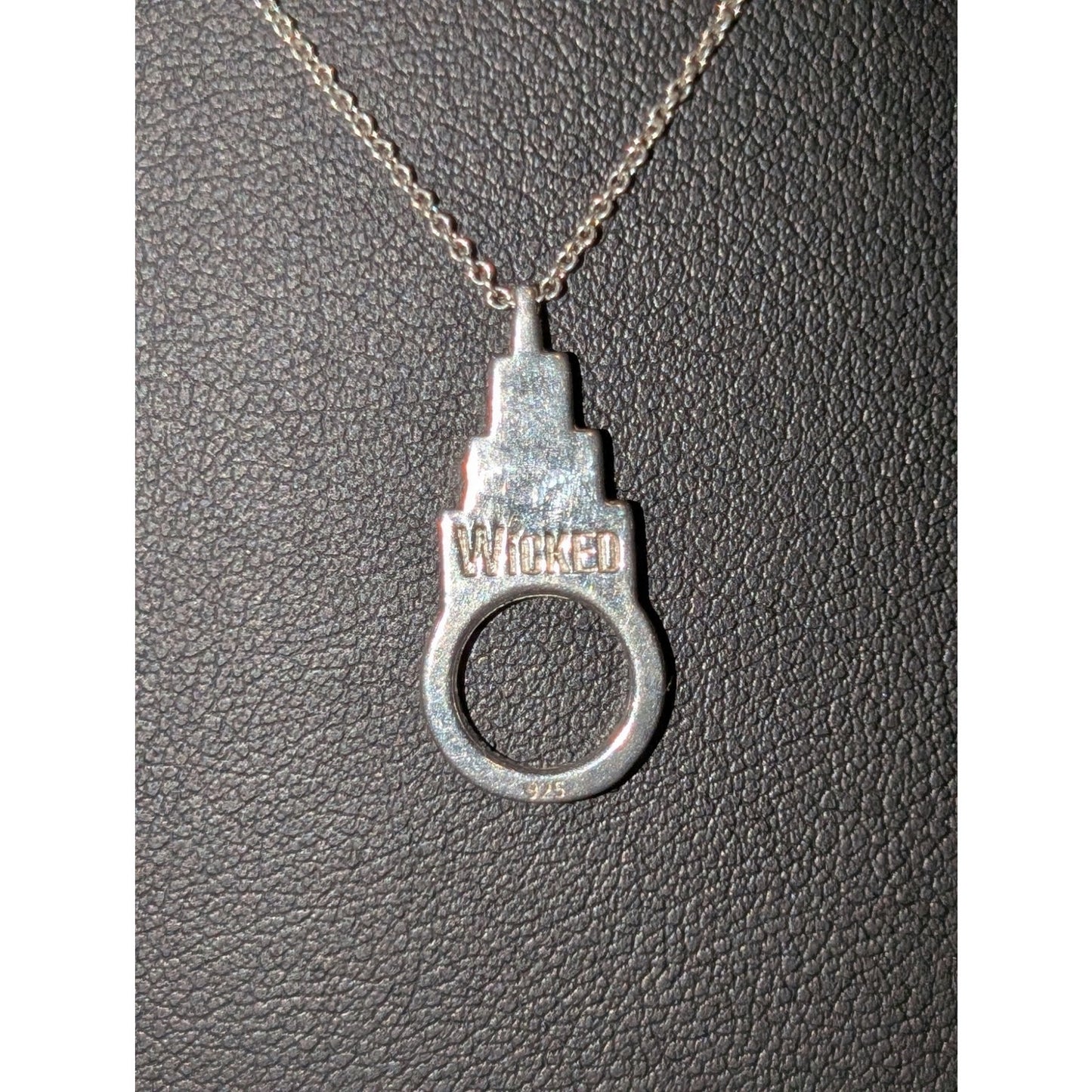 925 Sterling Silver 'Wicked' Pendant 18" Chain Necklace