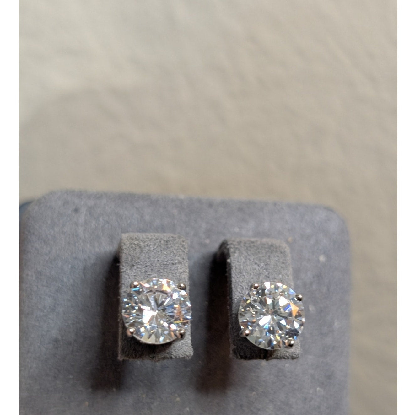 925 Sterling Silver Large CZ Post Basket Set Stud Earrings