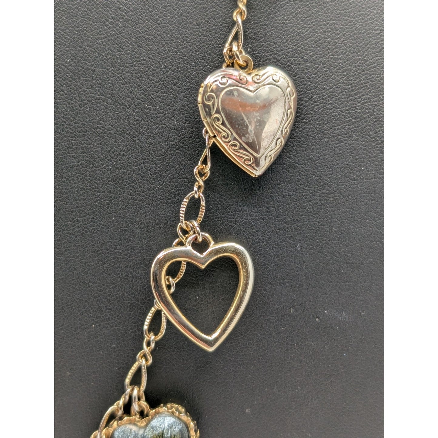 Betsey Johnson Multi Heart and Locket 31.5" Adjustable Chain Necklace