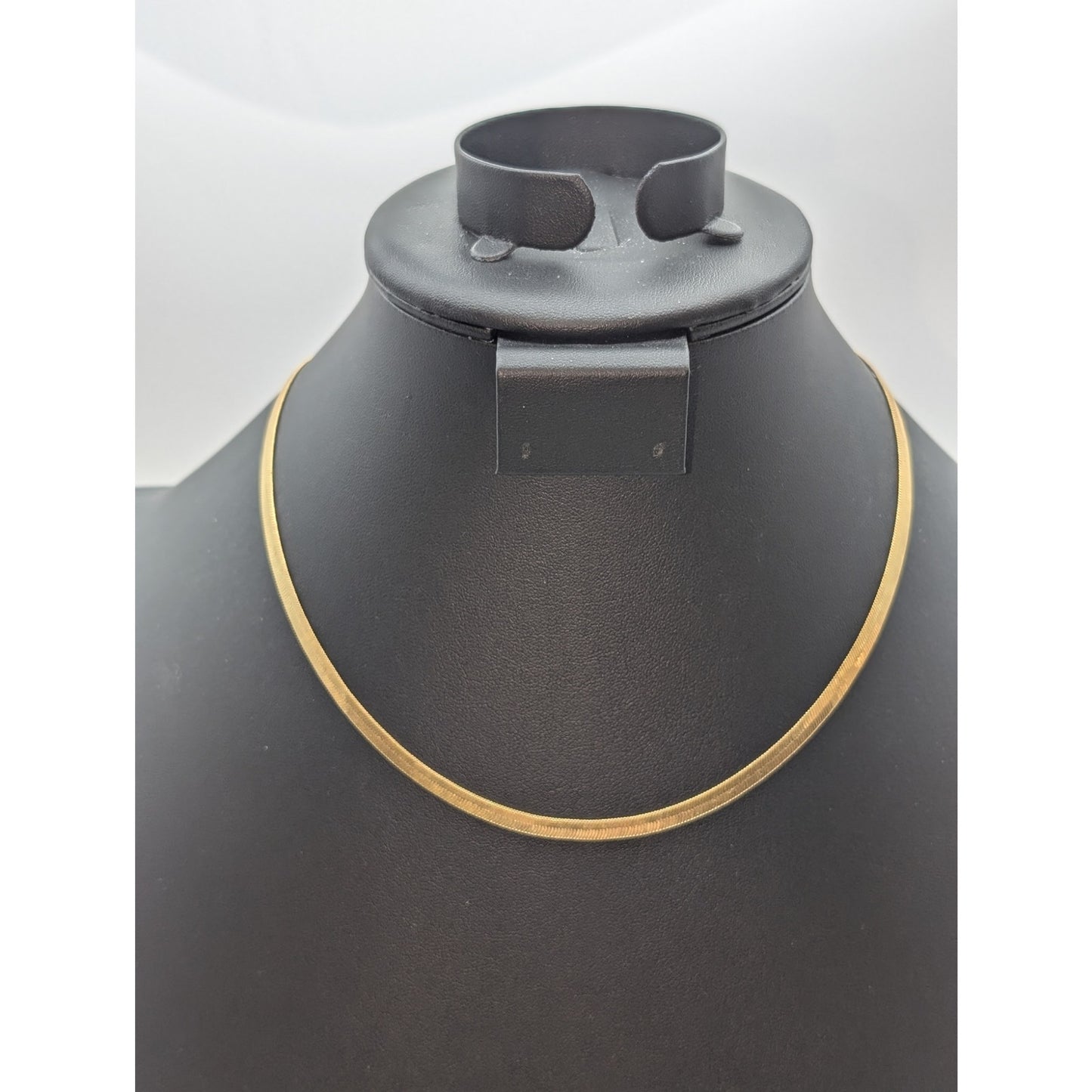 Madewell Gold Tone Approx. 4mm Herringbone Chain Necklace