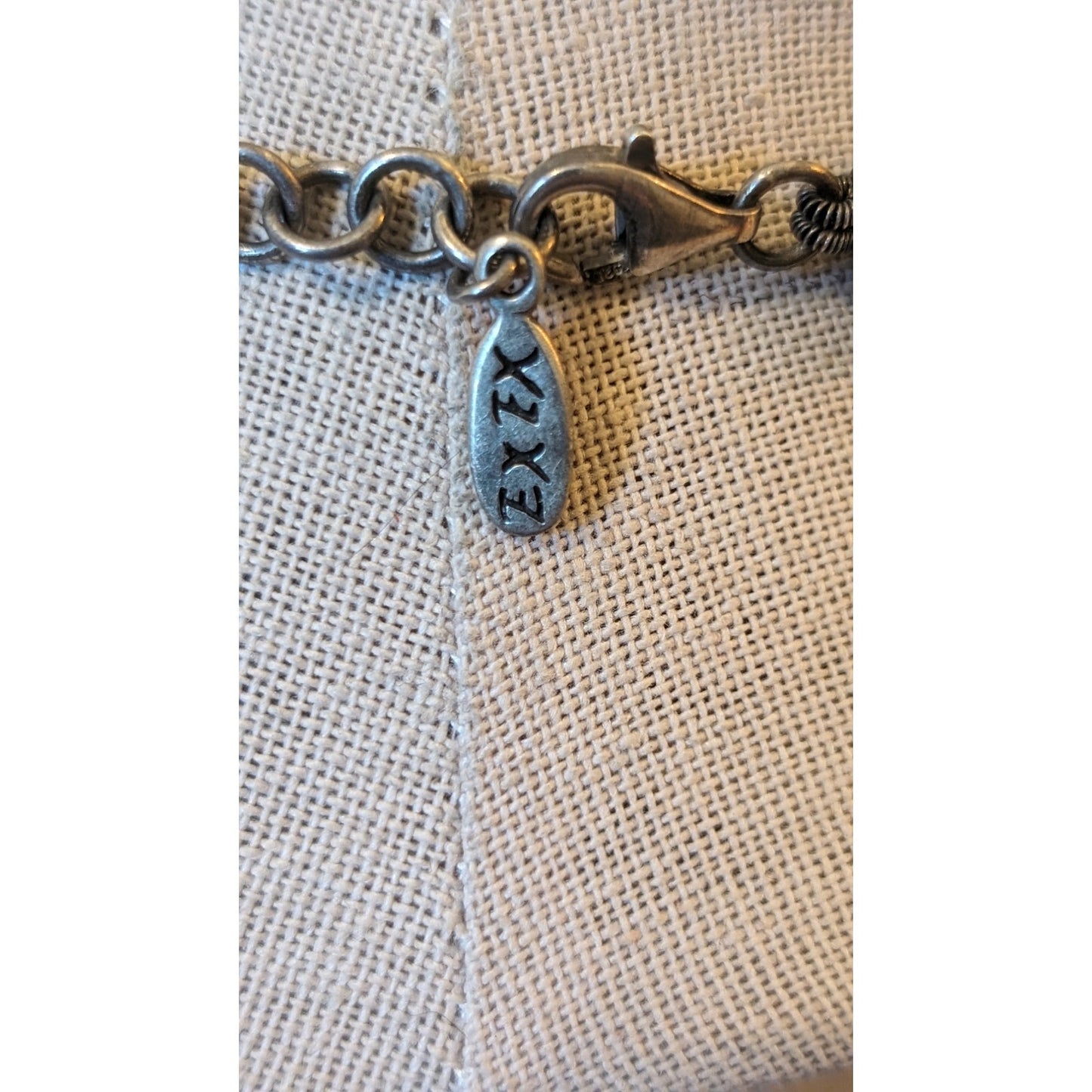 EXEX 925 Sterling Silver Claudia Agudelo Two Strand Turquoise Pendant Necklace