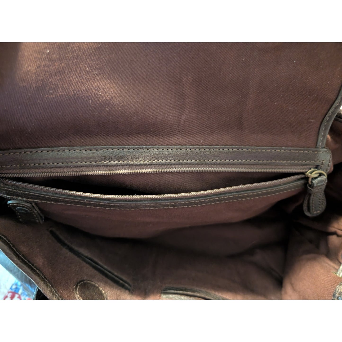 Vintage Banana Republic Leather Wool Flannel Medium Tote Handbag