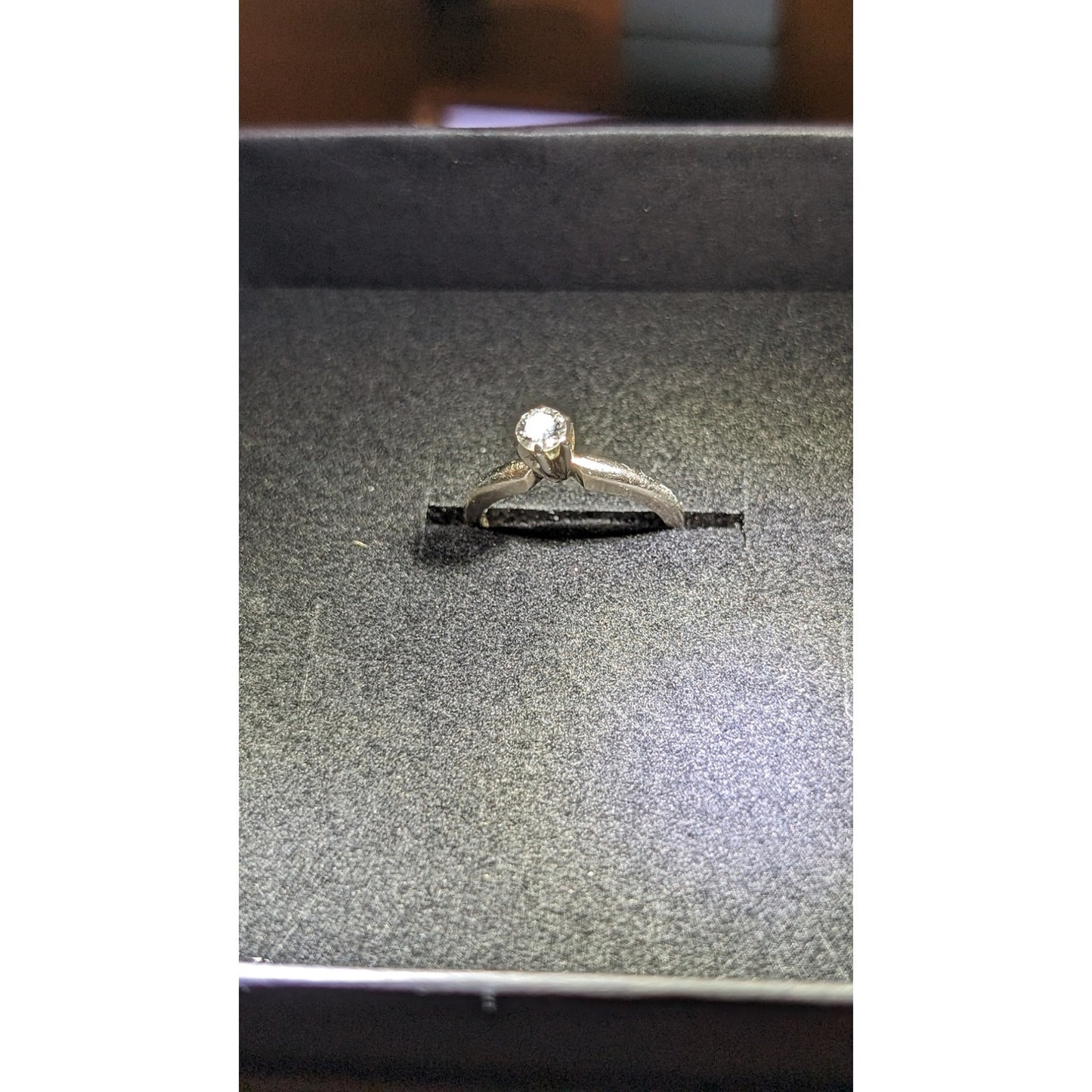 14k Yellow Gold Diamond Engagement/Promise Ring Size 3.5