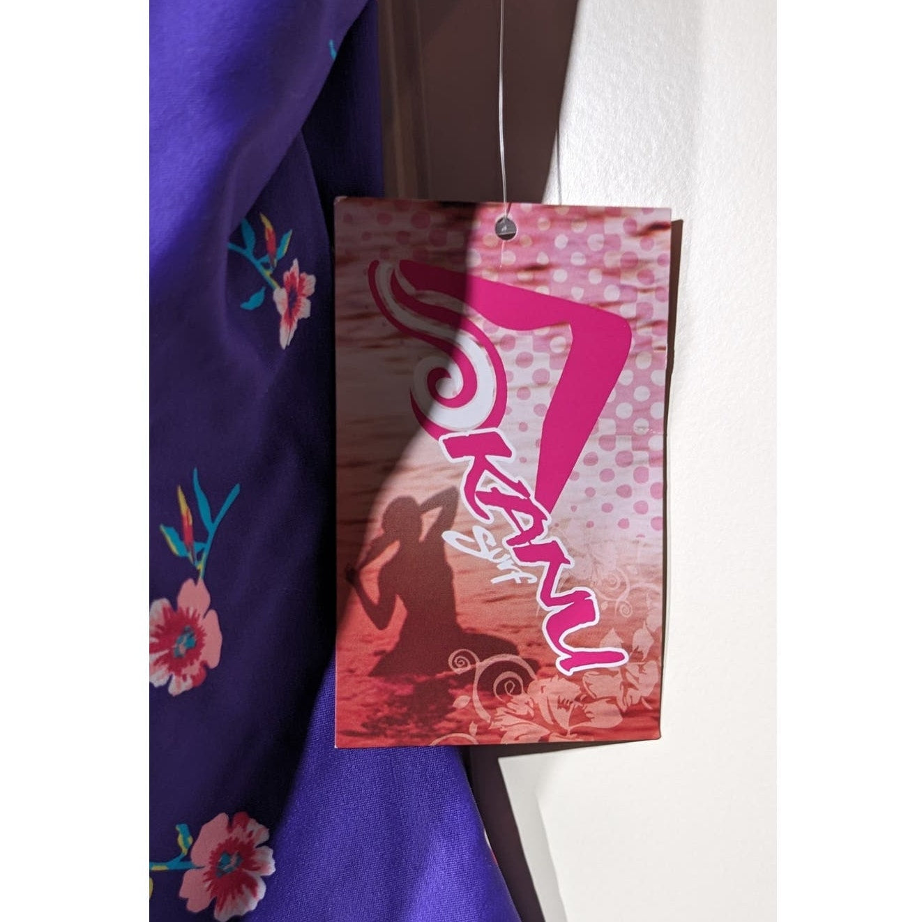 Kanu Surf Girls 'Morgan' Purple/Pink Ruffle Floral One Pc Swimsuit NWT Size 12