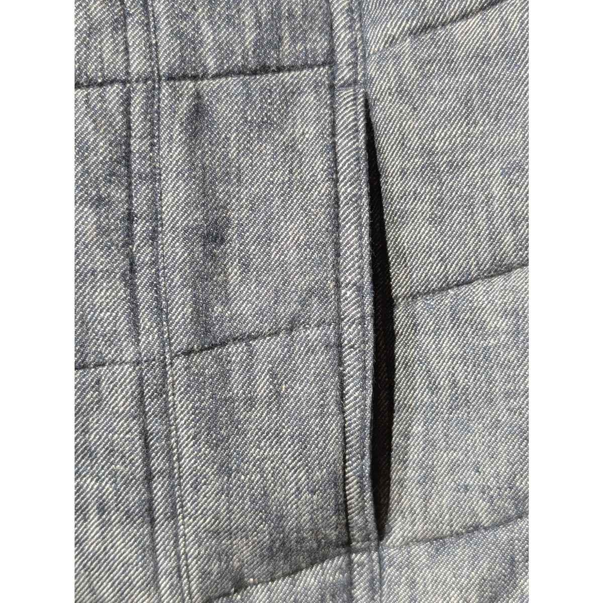 Christopher & Banks Front Zip Puff Denim Look Vest Womens' Size M