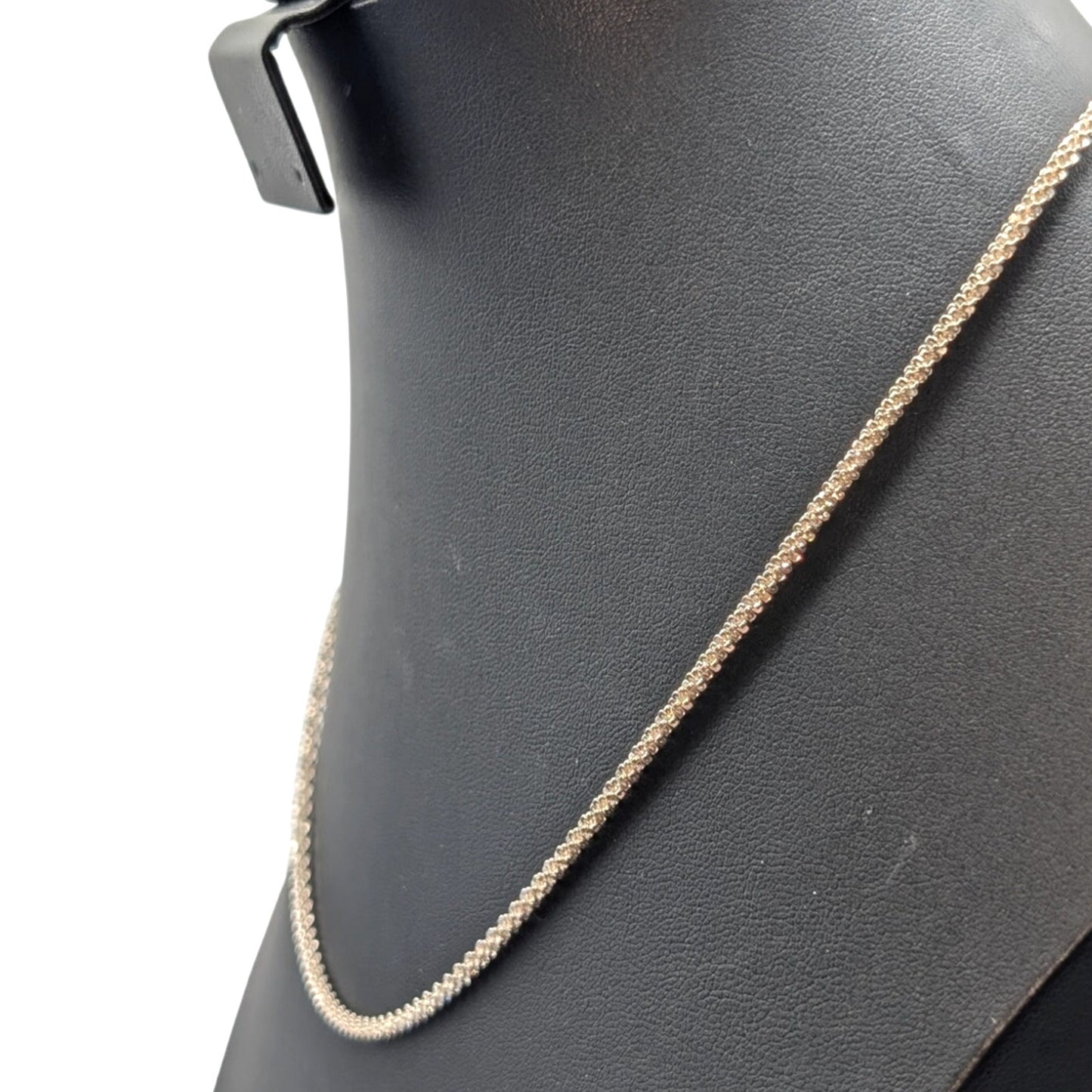 925 Sterling Silver Sparkle Glitter Margarita 2.8mm Chain 19" Necklace