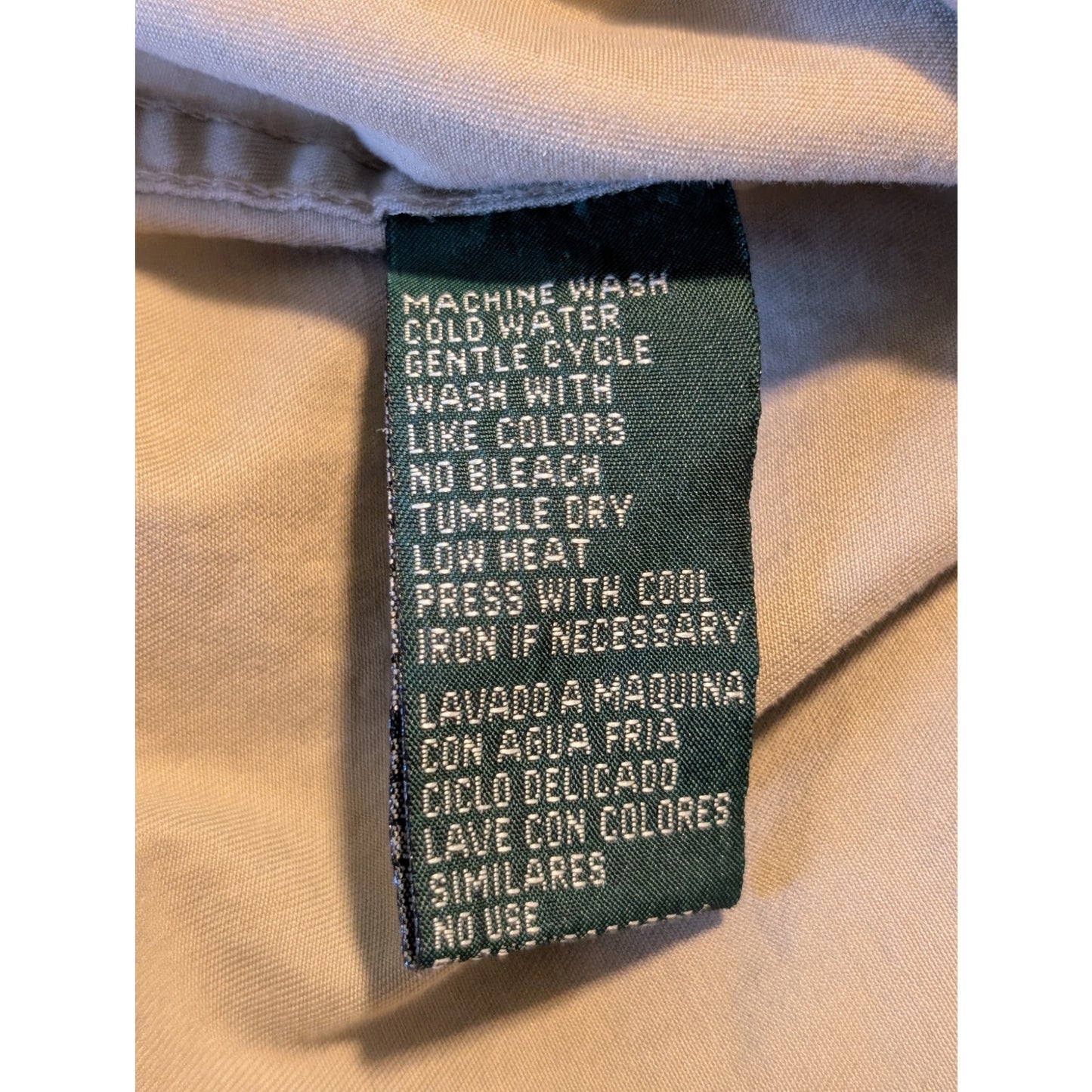 Lauren Ralph Lauren Safari Field Shirt Khaki Utility Pockets Unisex Size Medium