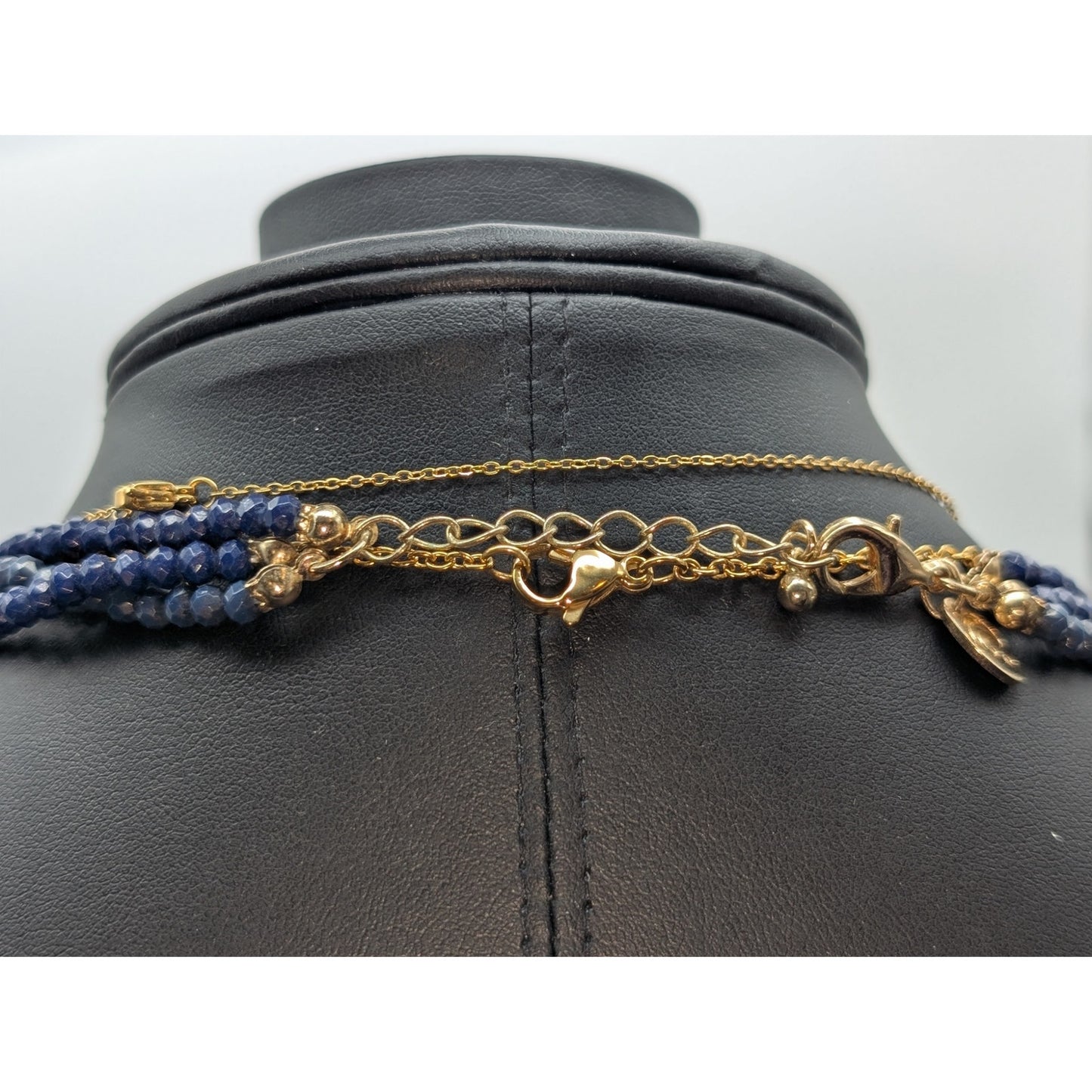 Blue Theme Jewelry Lot of Three Necklaces & Two Bracelets