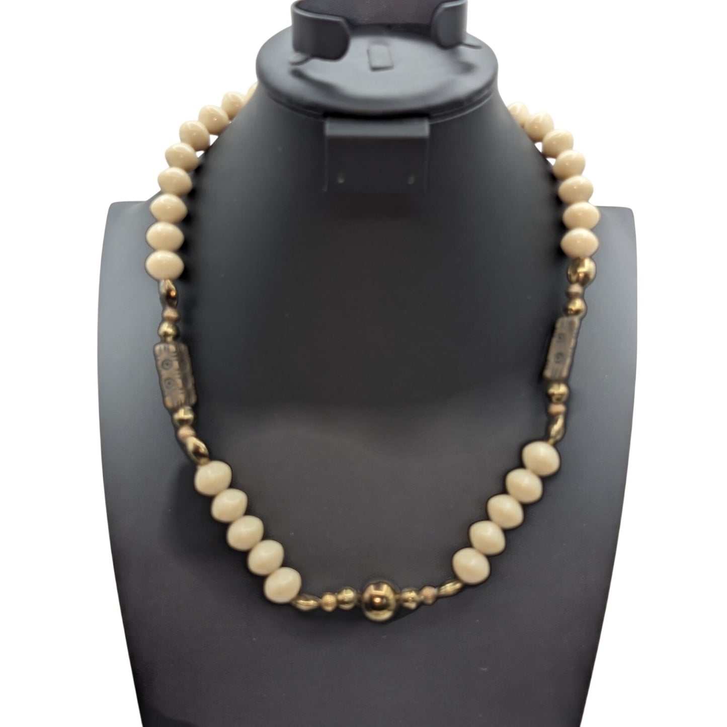 Lot of Three Stone Faux Tortoise Acrylic Beaded Necklaces
