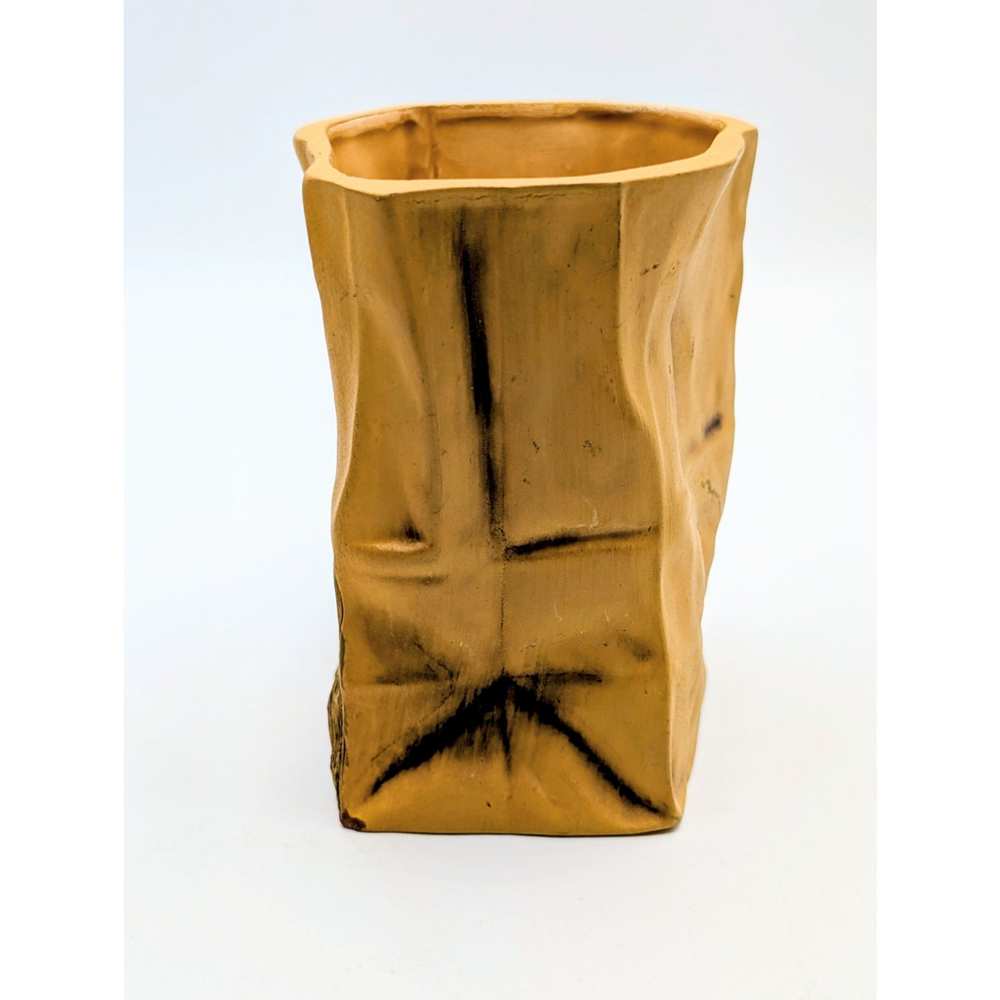 Paper Bag Pottery Luminaria Ceramic Pottery Signed by Justin Numbered Southwest