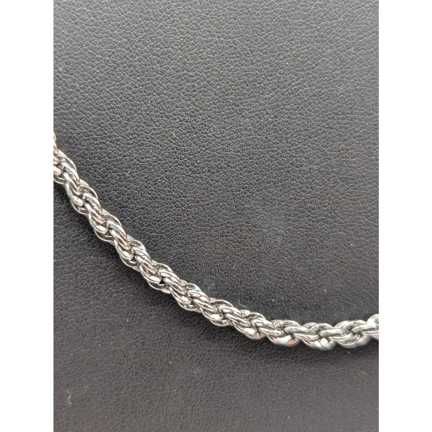 Vintage 925 Sterling Silver Thick 29g 24" Rope Chain Link Necklace