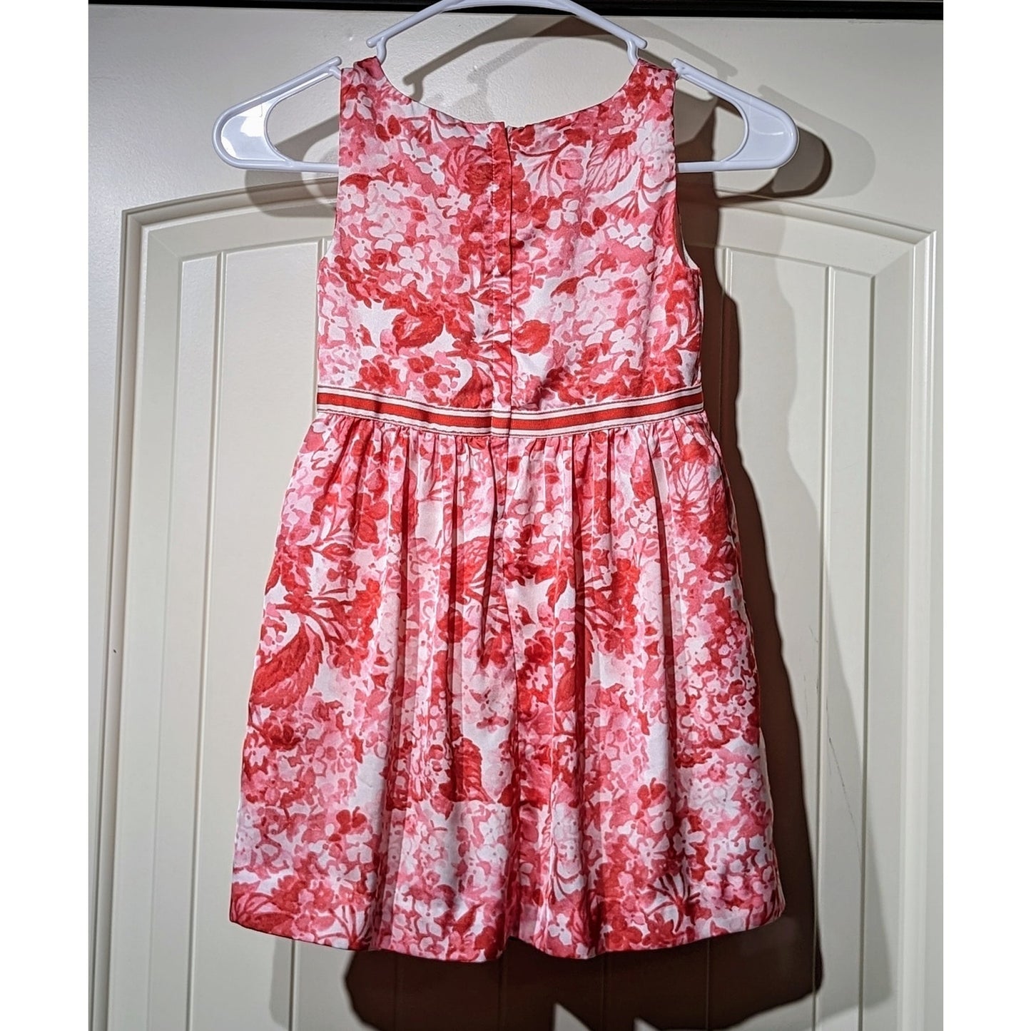 Juicy Couture Pink White Ribbon Waist Sleeveless Lined Dressy Dress Girls Size 6