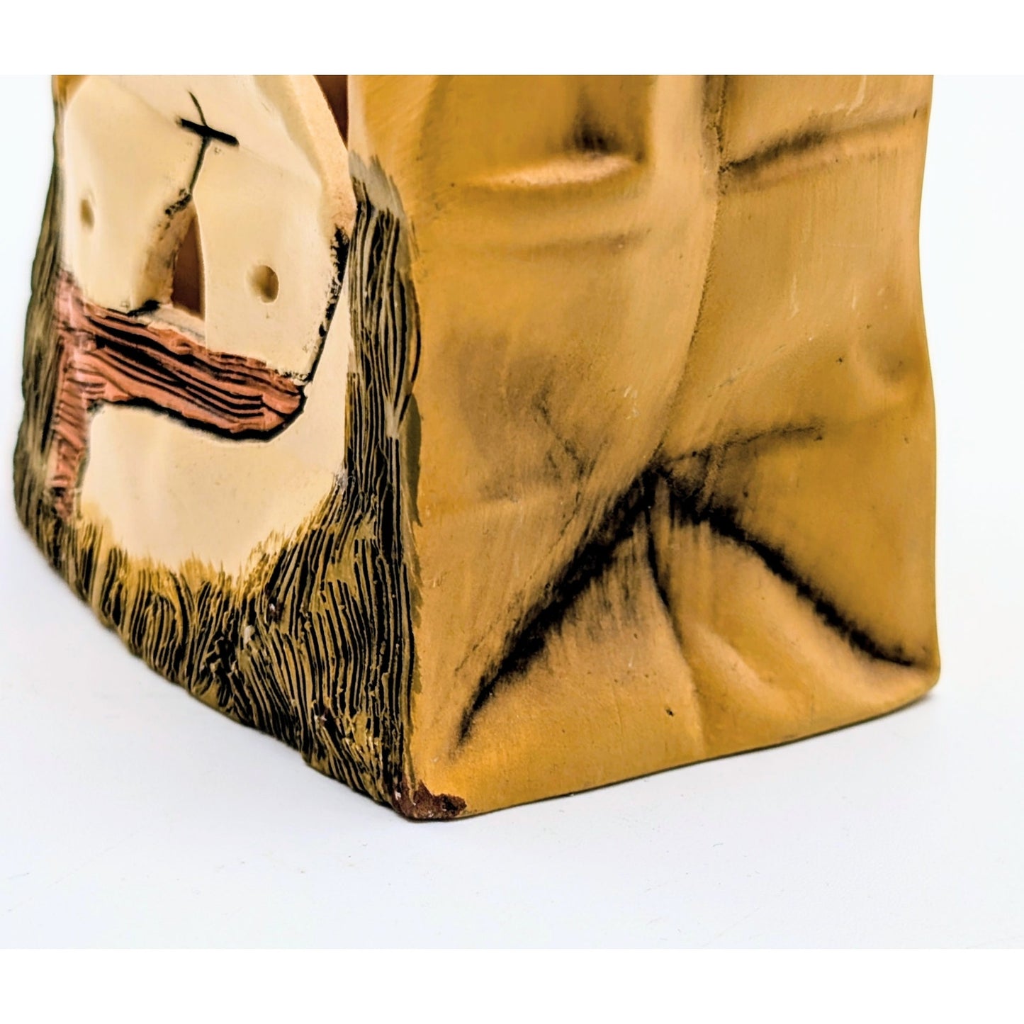 Paper Bag Pottery Luminaria Ceramic Pottery Signed by Justin Numbered Southwest