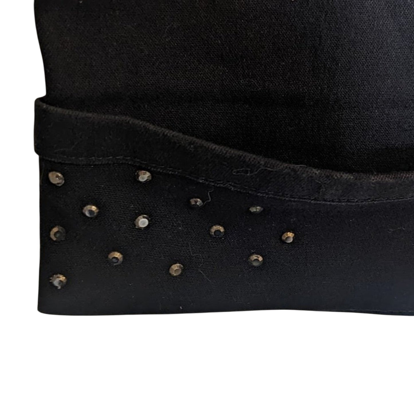 Vintage FOJ Black Crop Jeans with Embellishments on Cuff--Belt Loops Sz. 14