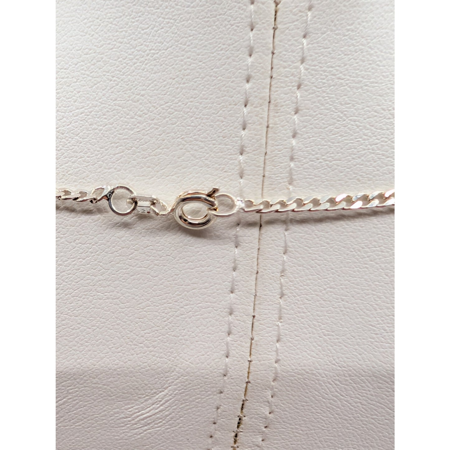 Vintage U.S Navy 925 Sterling Silver Pendant 22" Curb Chain Necklace