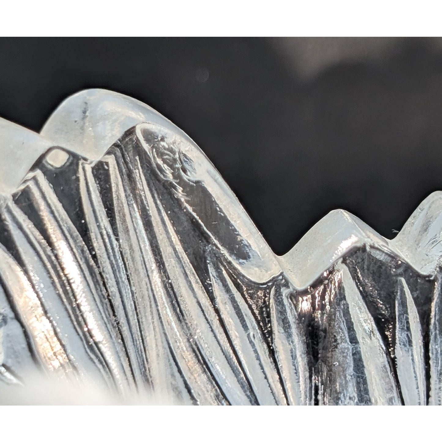 Antique Imperial Glass Co. Clear Pressed Glass Saw Tooth Edge Olive Relish Dish