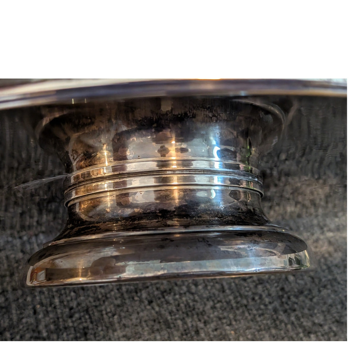 Vintage Camelot Silver Plate 6172G Rimmed Lazy Susan Serving Tray