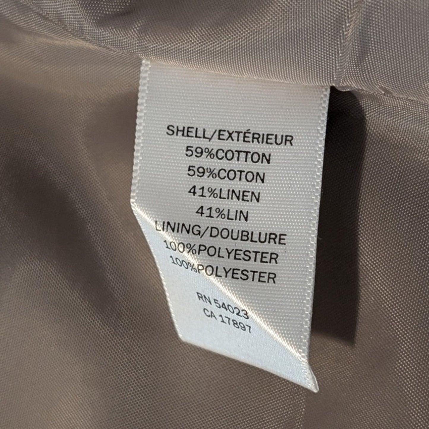 Banana Republic Men's Made in Egypt Tan Cotton Linen Blend Sports Coat Size 38R