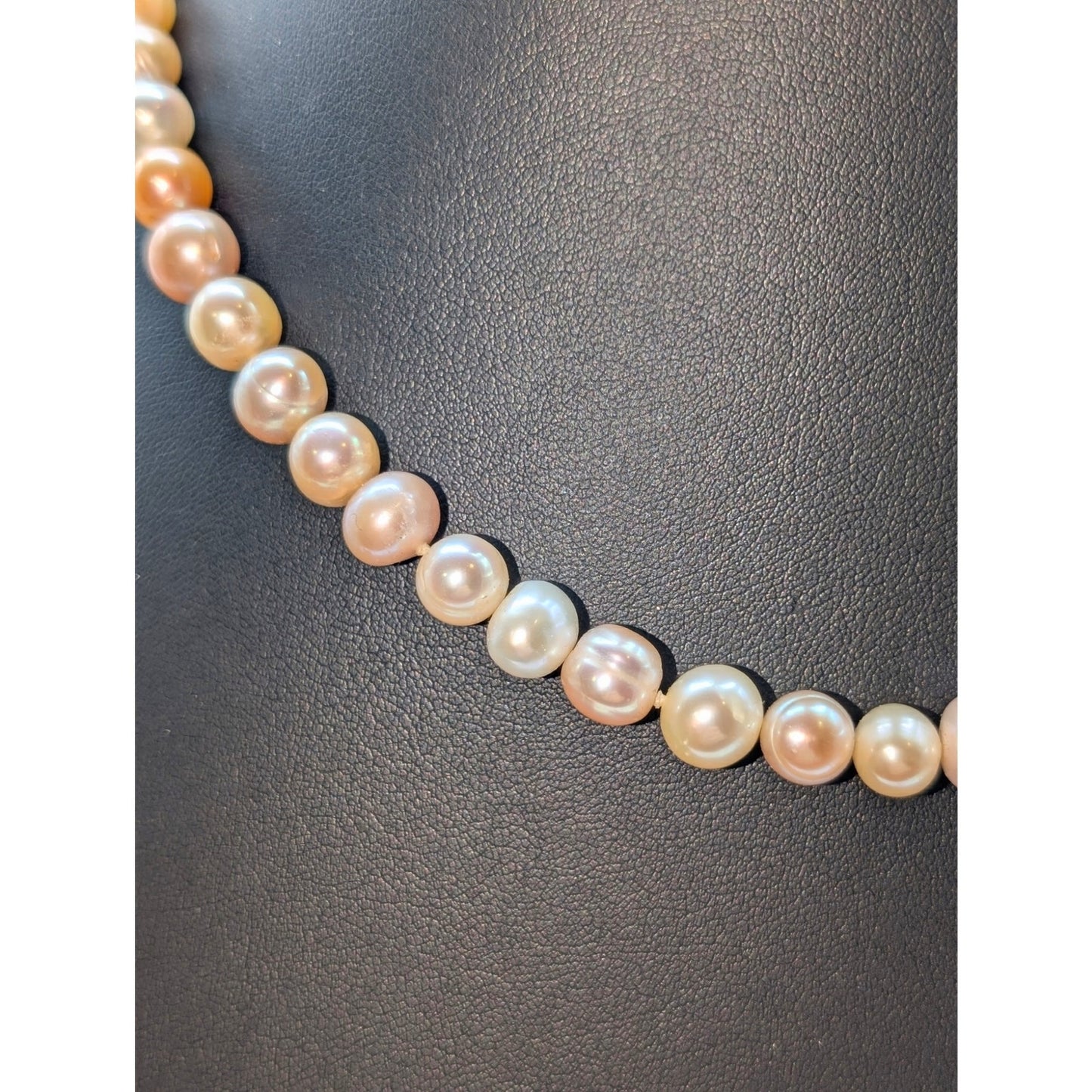 925 Sterling Silver Clasp 12mm Natural Freshwater Pearl 18" Necklace & Bracelet