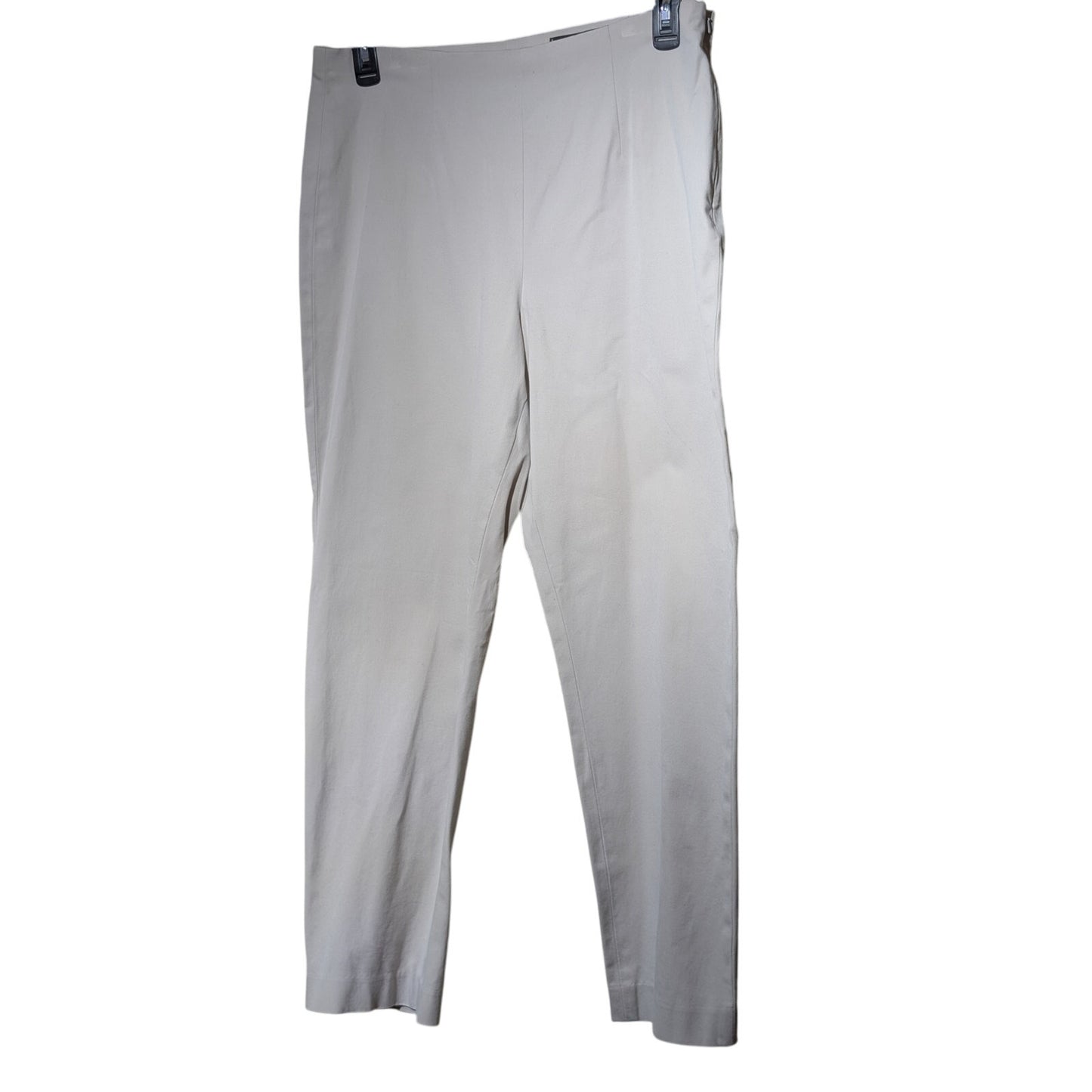 Eddie Bauer Cotton Stretch Flat Front Side Zip Straight Leg Pant Womens' Sz 14