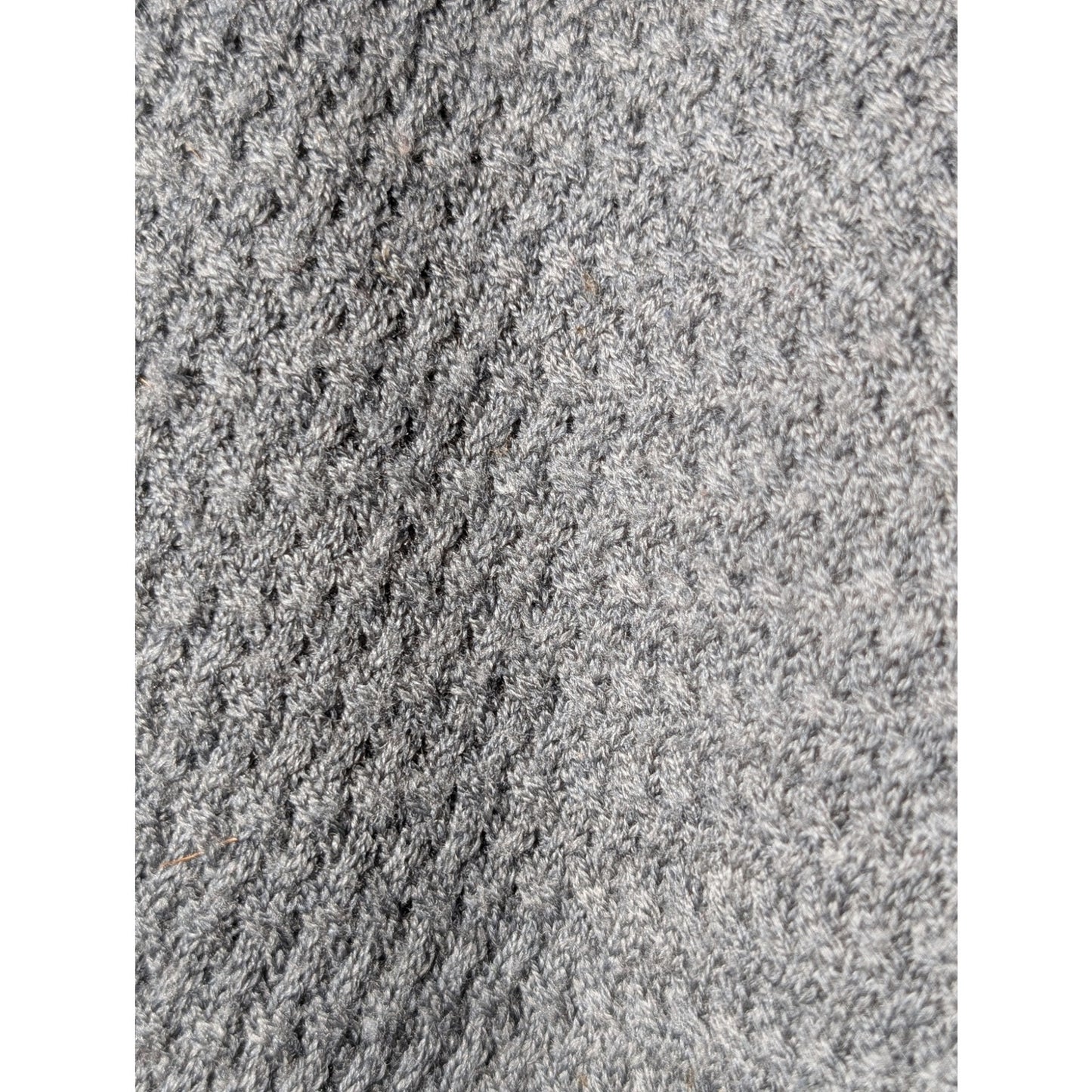 Eileen Fisher Grey Rolled Neck/Hem Textured Italian Yarn Sweater Sz M