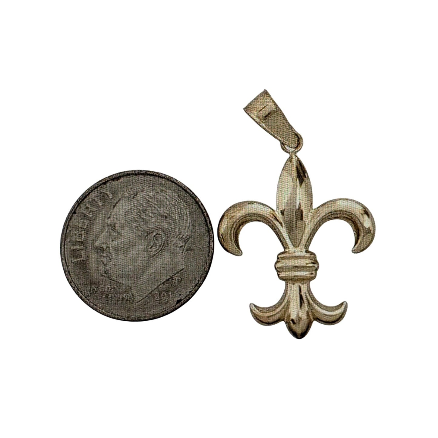 Jacmel 14K Yellow Gold Fleur-de-Lis Pendant .6 Grams