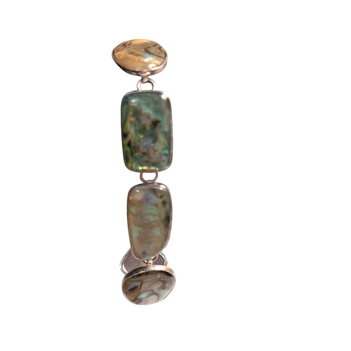 Sterling Silver Abalone Shell Toggle Bracelet