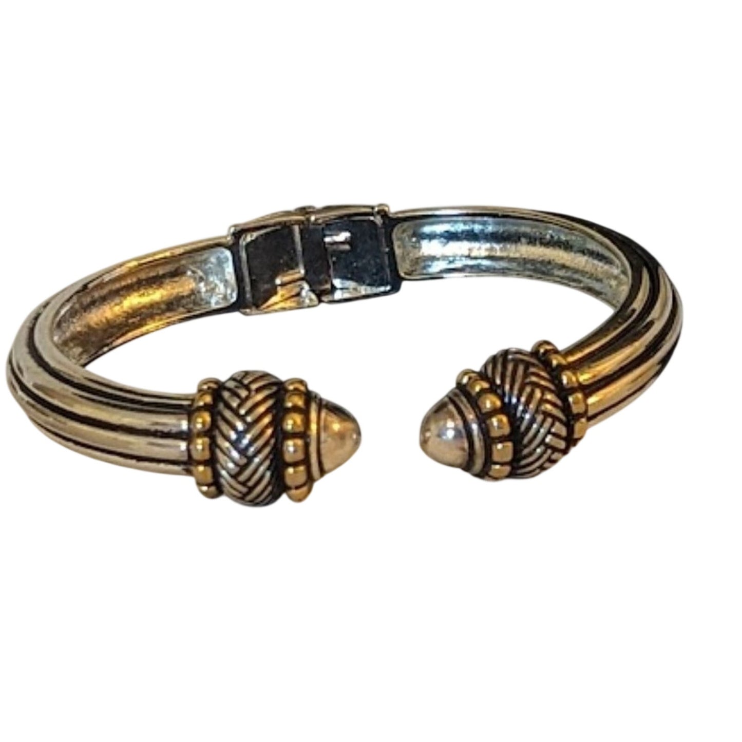Two Toned Clamper Style Cuff Bracelet