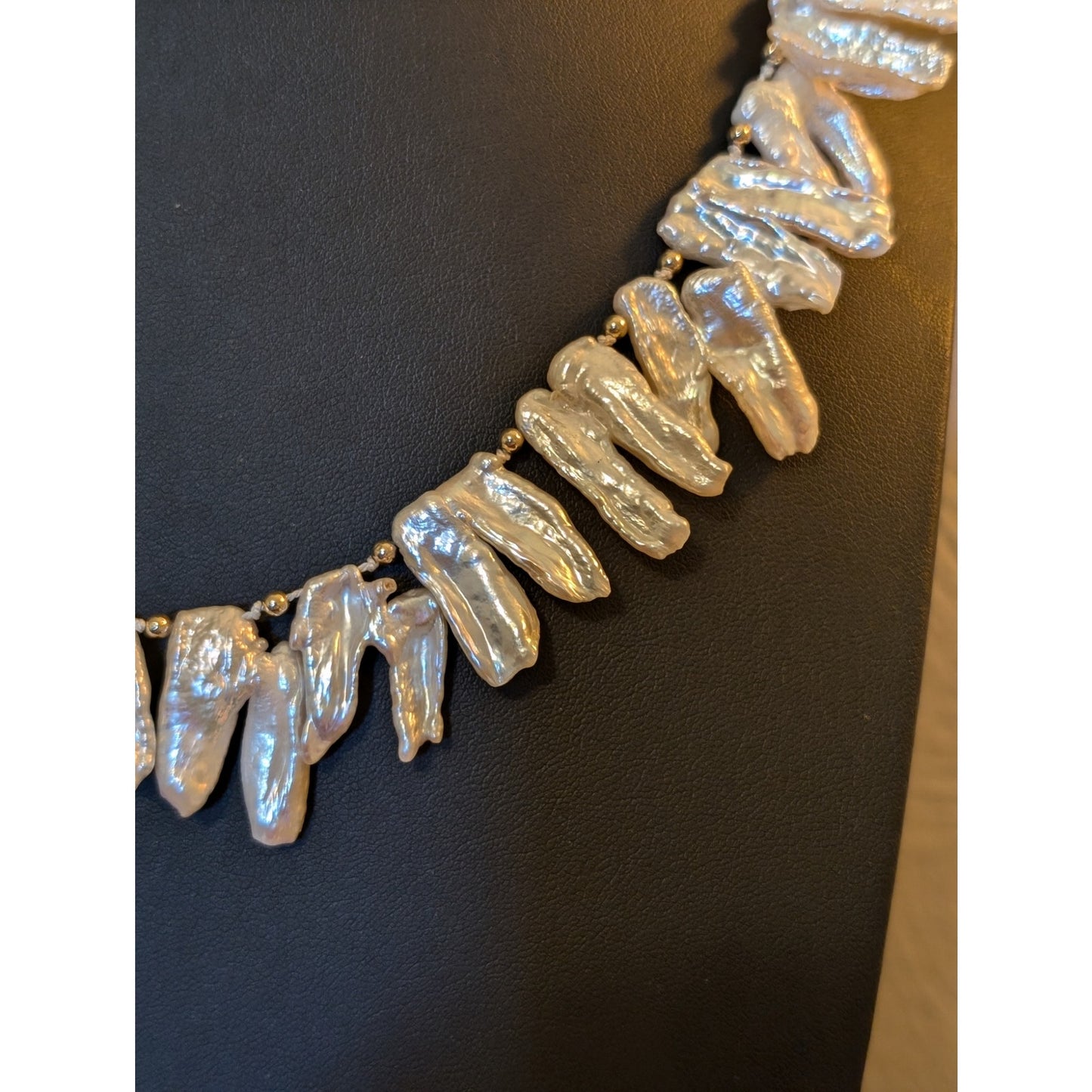 Hand-knotted Gold Tone Toggle Clasp Keshia Pearl 23" Necklace