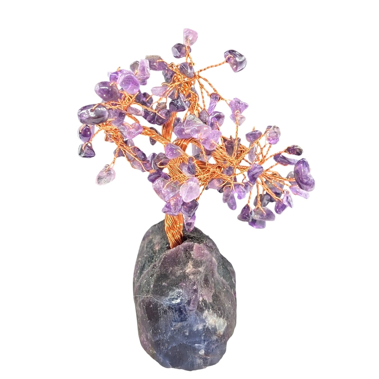 Purple Amethyst & Copper Tree