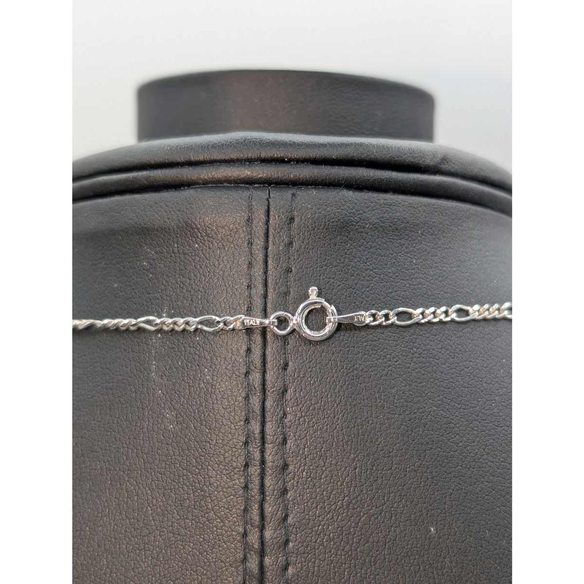 Ezi Zino 925 Sterling  Yin Yang Surfboard Pendant 18" Figaro Chain Necklace