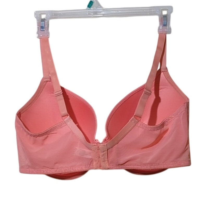 Adrienne Vittadini Studio Peach Textured Padded T-Shirt Underwire Bra Size 40DD
