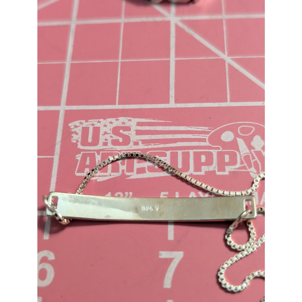 925 Sterling Silver I Love You To The Moon And Back Bar Adjustable Pull Bracelet