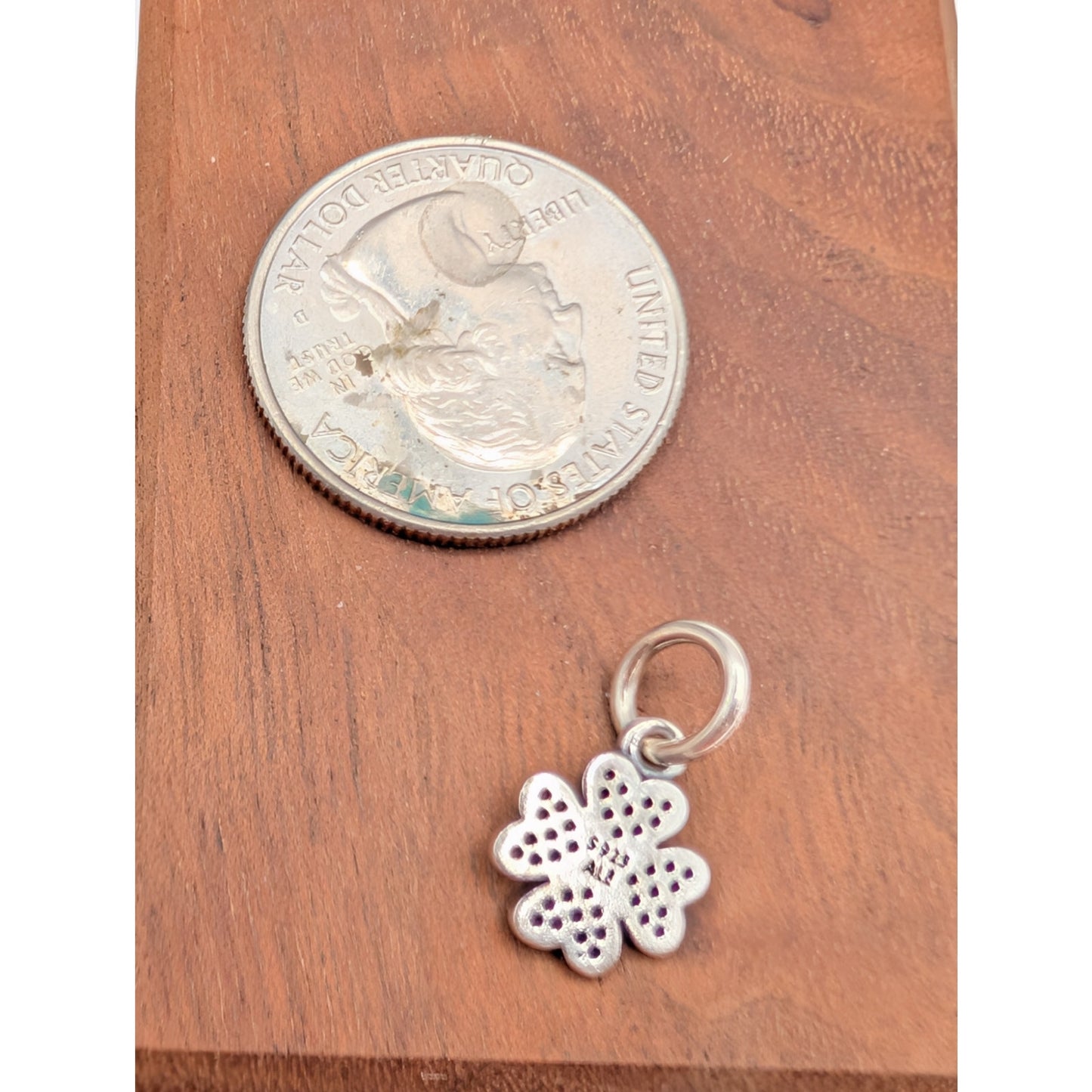 PANDORA Retired Authentic Symbol of Lucky in Love Clover 925 Sterling CZ Charm