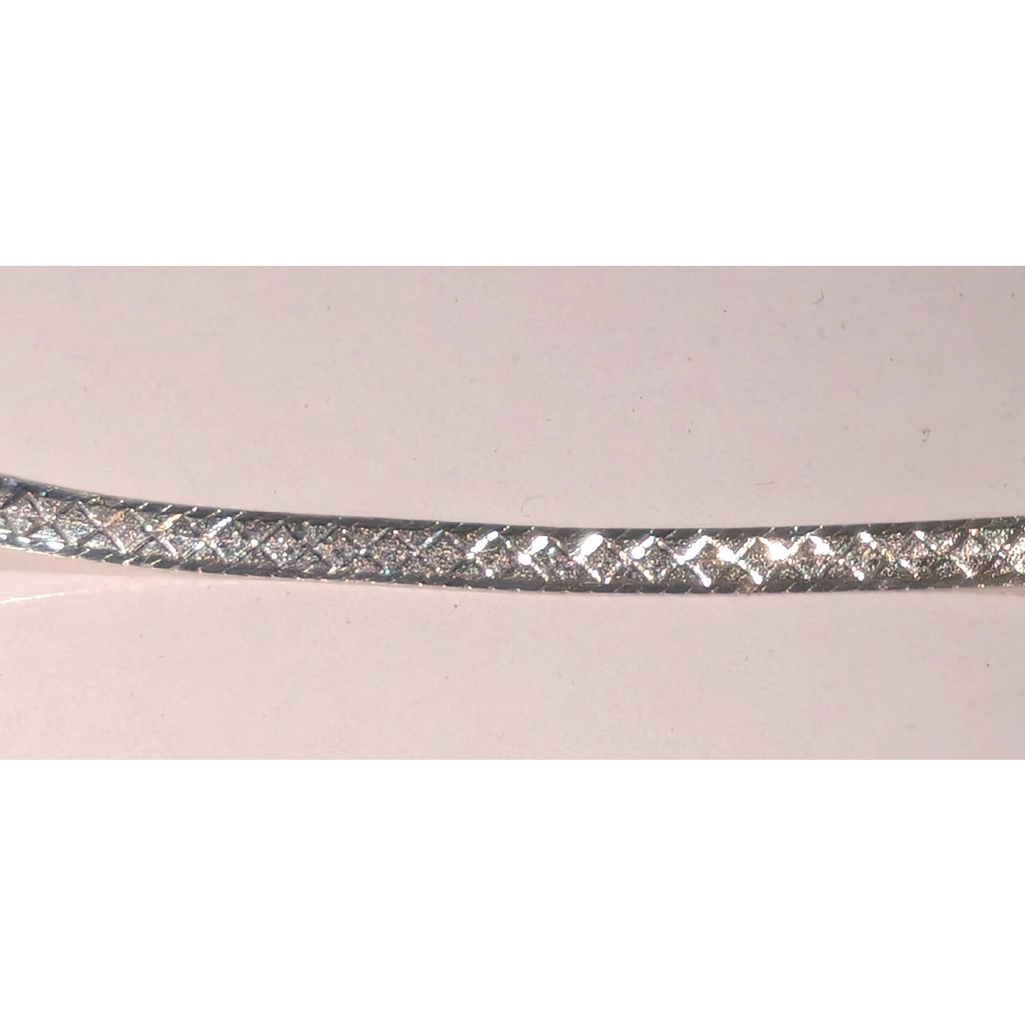 Vintage 30" Diamond Cut Herringbone Chain Necklace