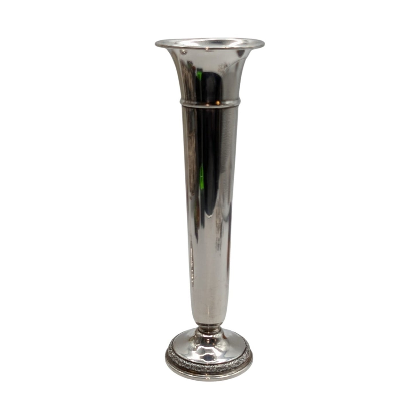Vtg International Prelude Sterling Silver Weighted Reinforced Trumpet Bud Vase