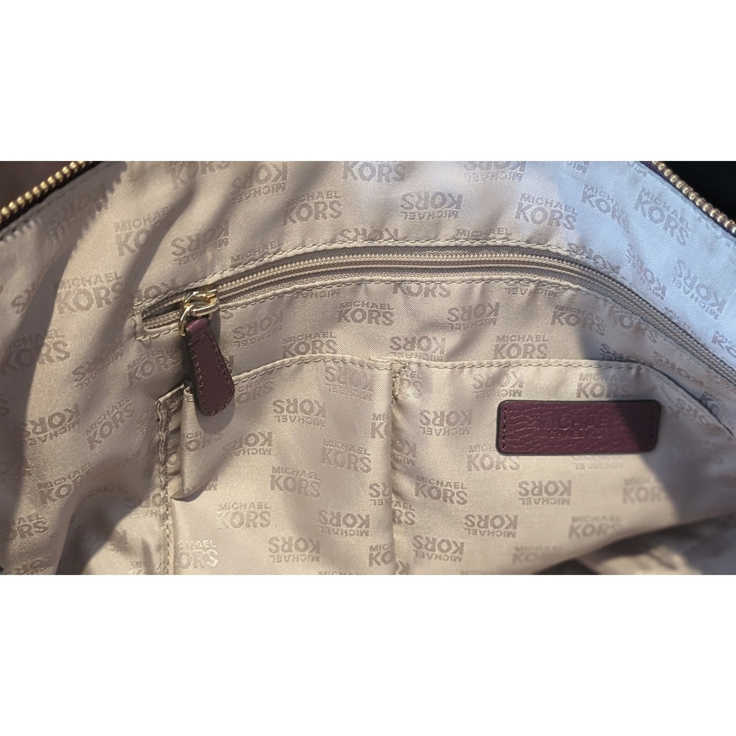 MICHAEL Michael Kors Bedford Large Leather Top Zip Damen Merlot Tote Bag