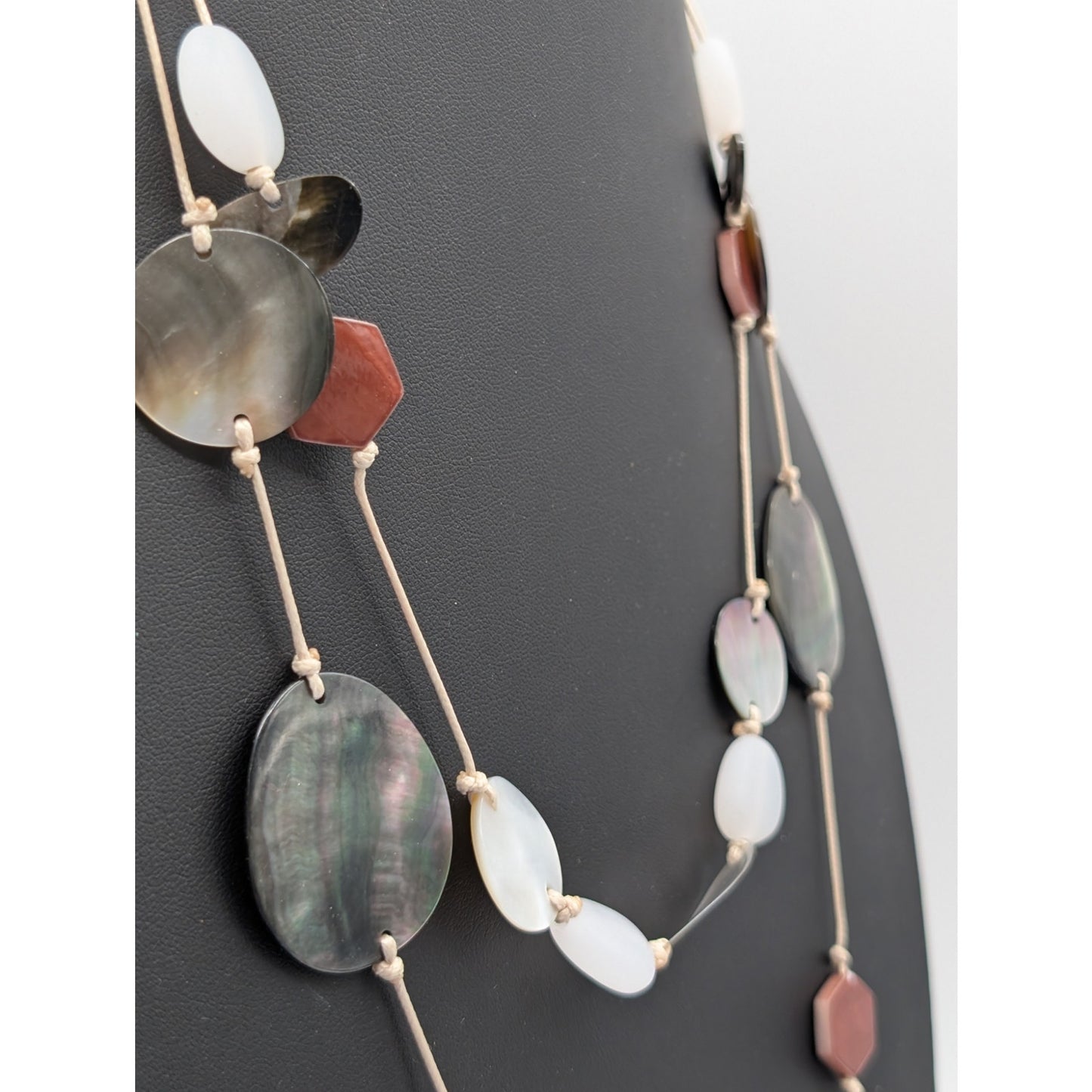 J. Jill Abalone Shell Sea Layered Statement Adjustable Necklace