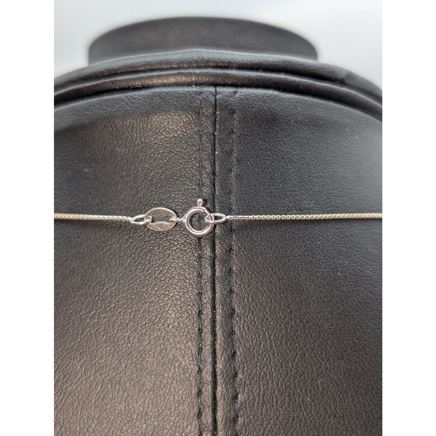 925 Sterling Silver Diamond Cut Open Cross Pendant Box Chain 17" Necklace