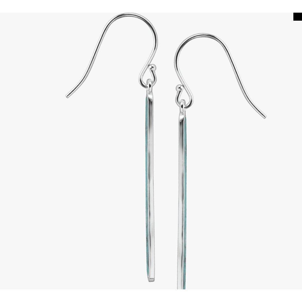 SILPADA 925 Sterling Silver Compressed Turquoise Dangle Earrings