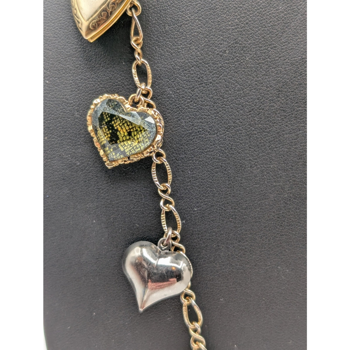 Betsey Johnson Multi Heart and Locket 31.5" Adjustable Chain Necklace