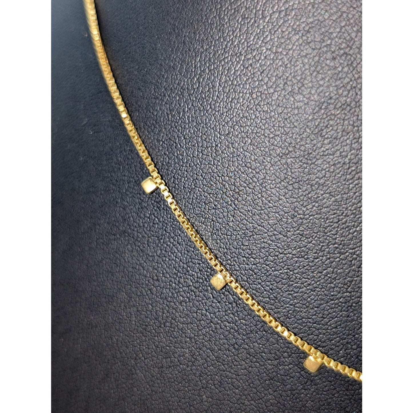 Madewell Gold Tone Dot Box Chain 16" 17.25" or 18.5" Necklace