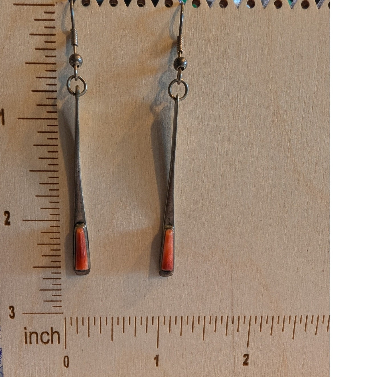 Vintage Southwestern 925 Sterling Silver Spiny Oyster Dangle Earrings