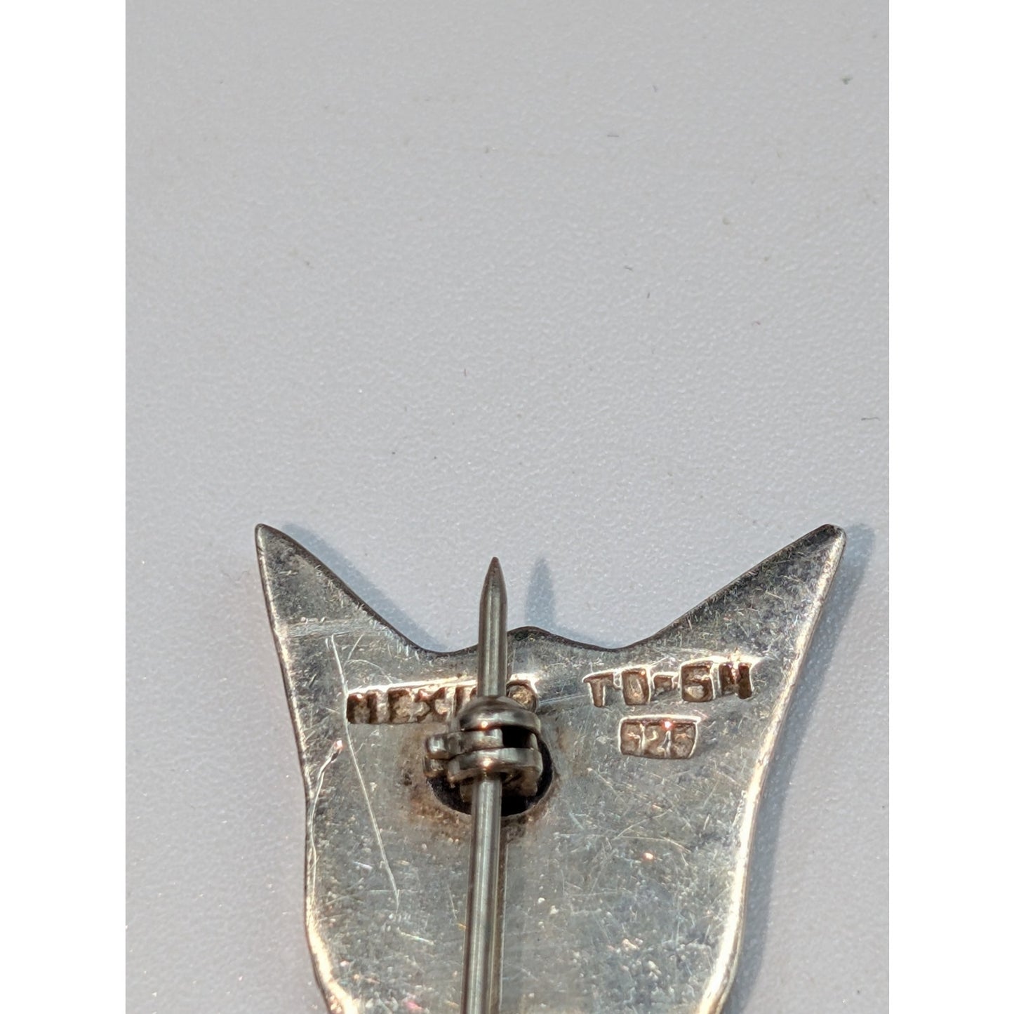 Vintage Taxco Mexico 925 Sterling Silver Modernist Cat Brooch