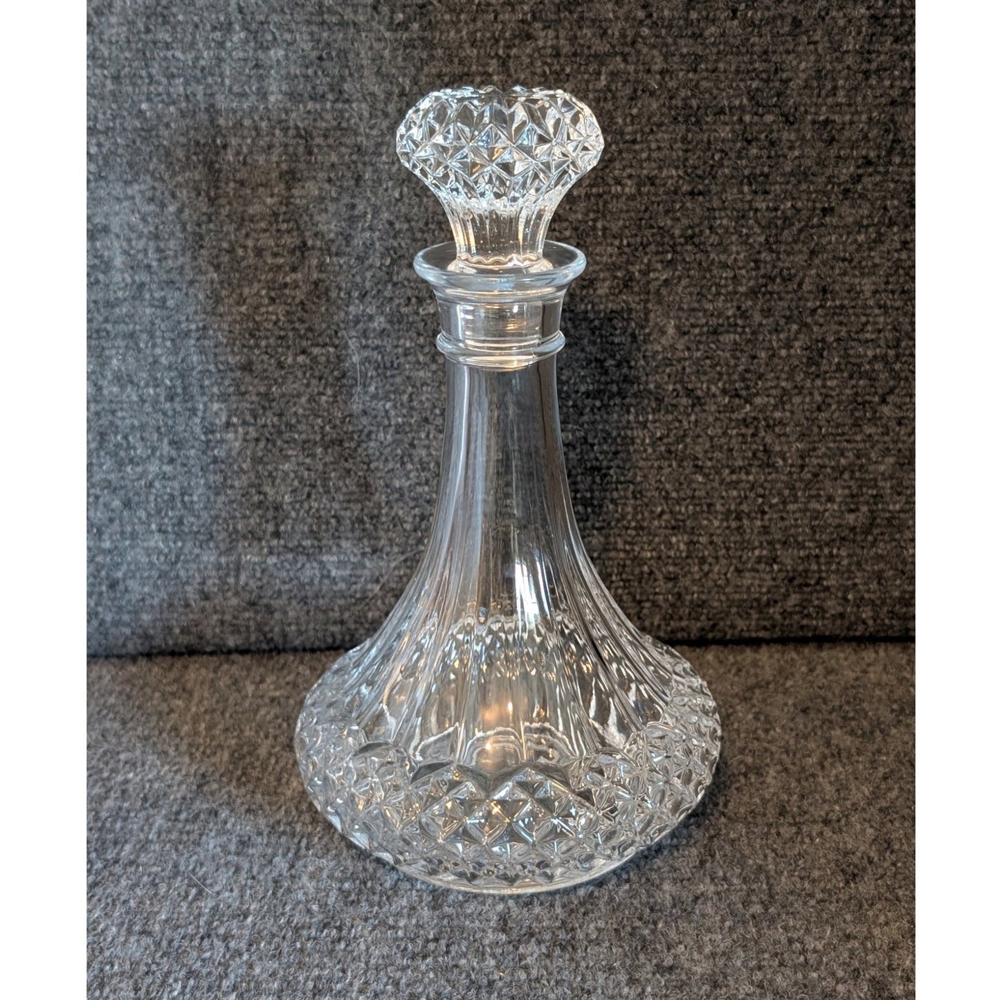 Vintage Crystal Cut Glass Wine Decanter