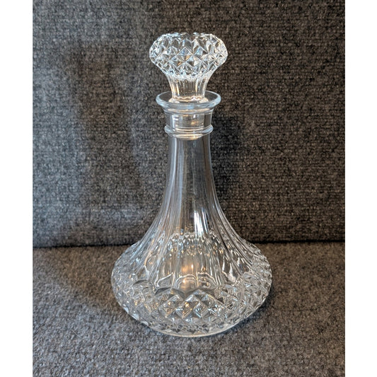Vintage Crystal Cut Glass Wine Decanter